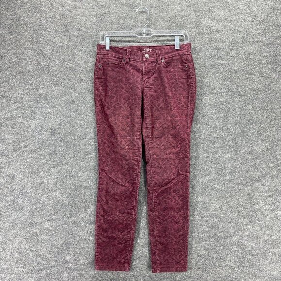 5 For $40 LOFT Pants Women's 26/2P Pink Modern Skinny Low-Rise Floral Print - Picture 3 of 13
